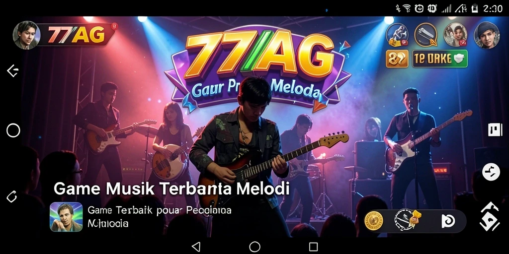Screenshot gameplay 77AG menampilkan pengalaman musik interaktif yang menarik.
