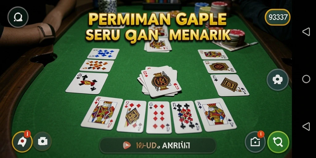 Tampilan gameplay Gaple yang menarik dan interaktif.