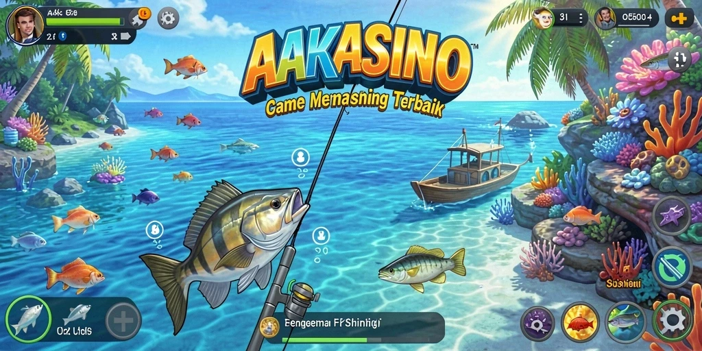 Gambaran gameplay AAKASINO dengan suasana memancing yang menegangkan.