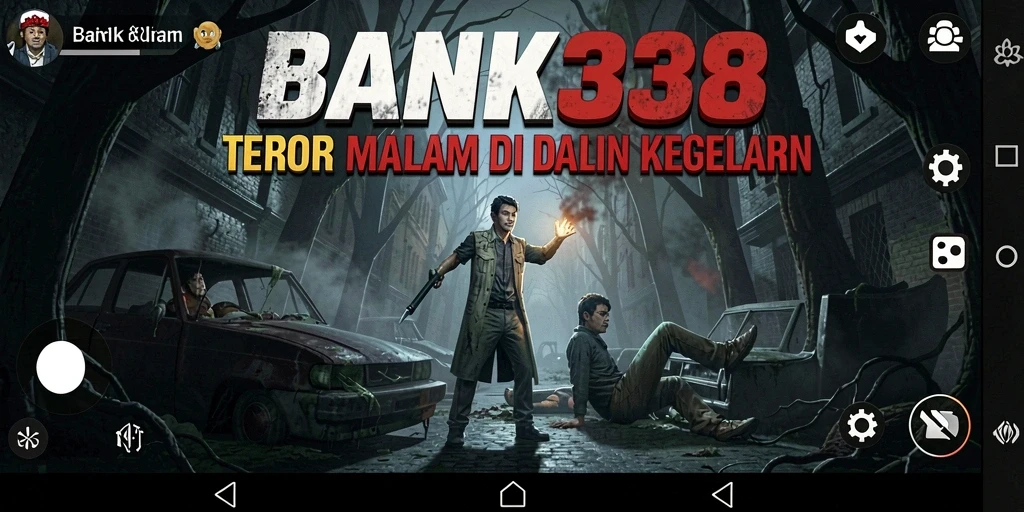 Screenshot gameplay BANK338 yang menampilkan suasana seram dan mencekam.