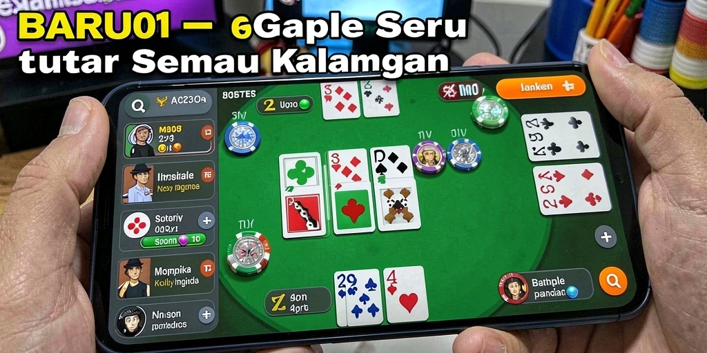 Tampilan menarik dari gameplay Gaple di BARU01.