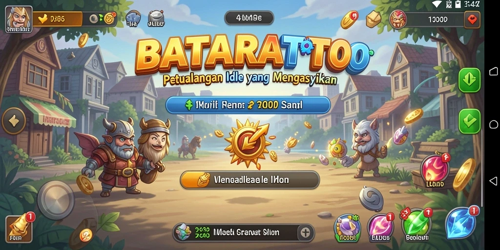 Tampilan gameplay <strong>BATARATOTO</strong> yang menampilkan aksi Idle yang seru.