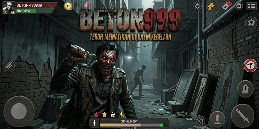 Tampilan gameplay mengerikan di BETON999 dengan atmosfer mencekam.