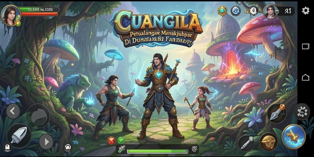 Tangkapan layar utama CUANGILA menunjukkan aksi seru di dunia petualangan.