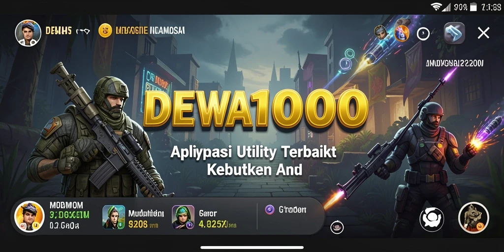 Tampilan antarmuka pengguna aplikasi DEWA1000 yang intuitif dan menarik.