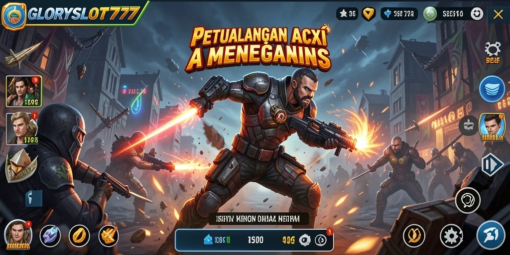 Tangkapan layar GLORYSLOT777 menampilkan aksi seru dan gameplay yang cepat.