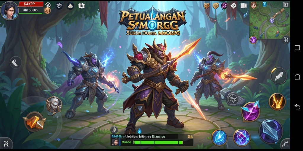 Tampilan gameplay KAKRP dengan karakter dan pertempuran seru.