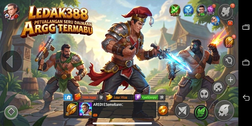 Tampilan aksi seru dalam gameplay LEDAK388 yang memukau.