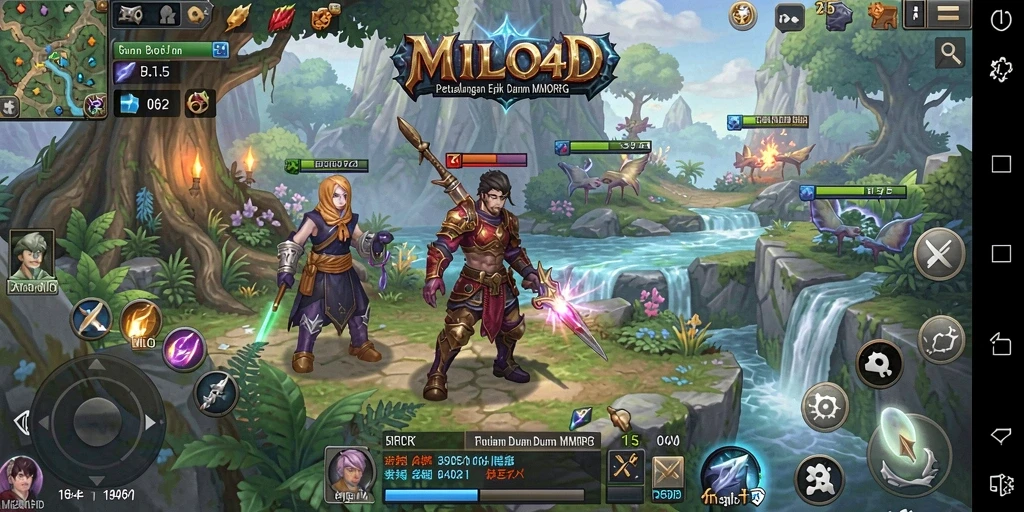 Tampilan screenshot gameplay MMORPG MILO4D yang menawan.