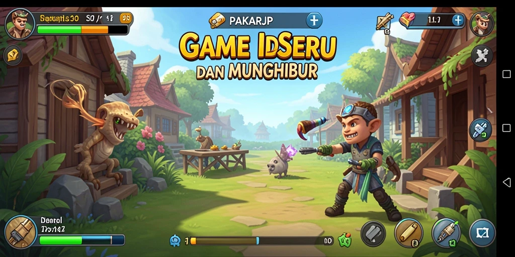 Tampilan utama PAKARJP menampilkan gameplay Idle yang menarik.