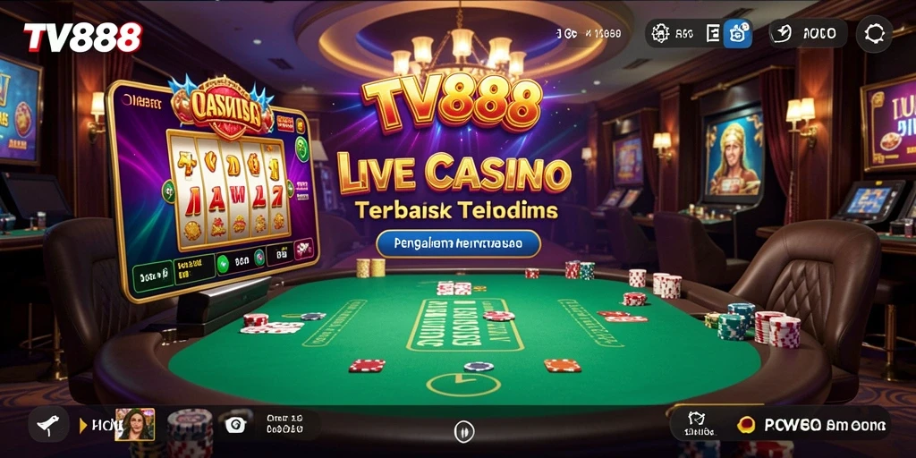 Tampilan gameplay Live Casino yang menarik di TV888.