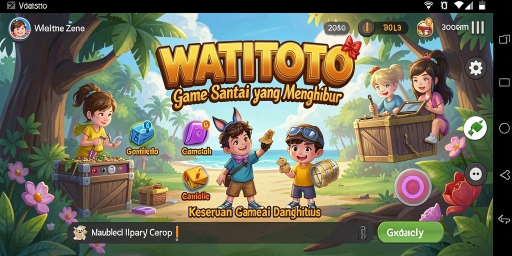 Tampilan gameplay seru dan penuh warna dari WATITOTO.