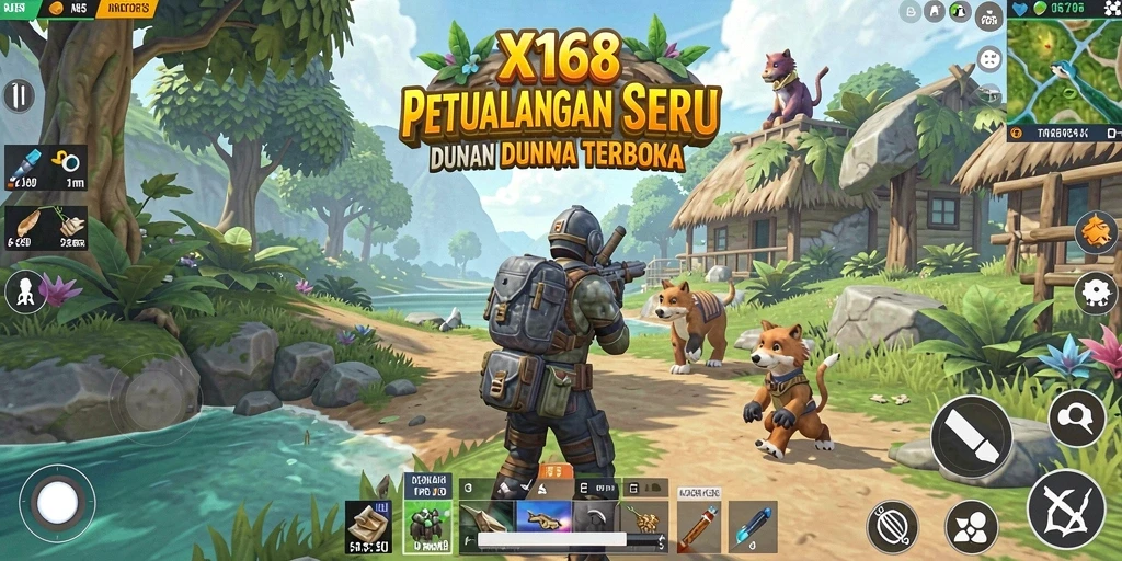 Screenshot gameplay Open World yang menampilkan petualangan menari.