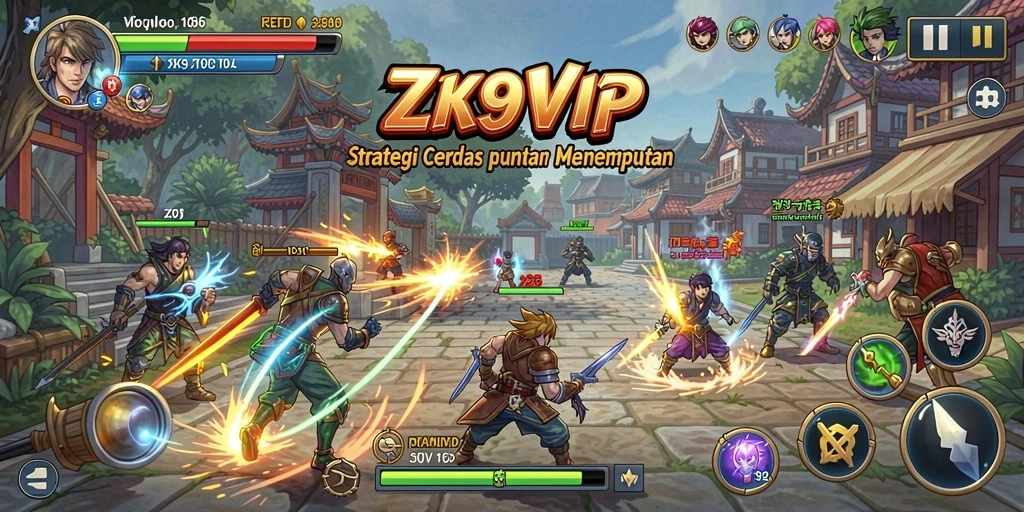 Tampilan gameplay menegangkan dalam ZK9VIP.